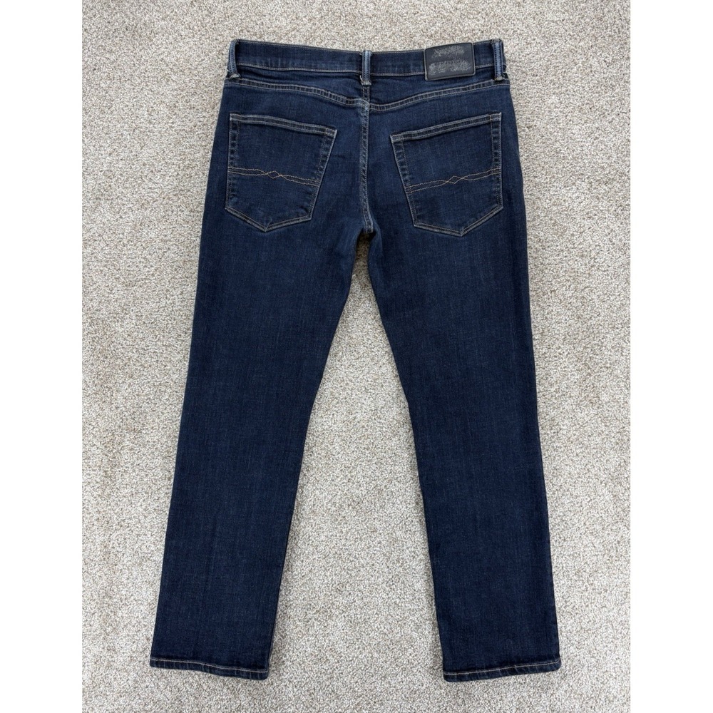 Lucky Brand 223 Straight Jeans Mens Size 32 Blue HULA Wash Cotton Tencel Coolmax - Picture 2 of 12